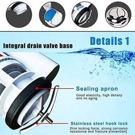 GDRHVFD Replacement Mechanism For Toilet Flush With Double Push Button Bathroom Accessory - Image 5