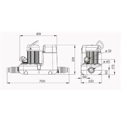 Saniflo 1046 SANICOM 1 Heavy Duty Pump For Dishwashers And Washing Machines - Image 3