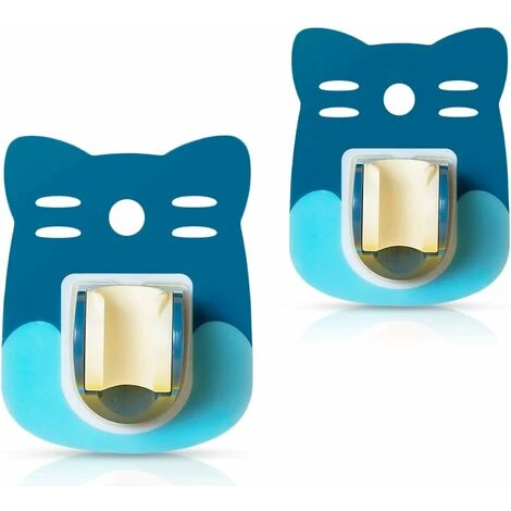 Shower Holder, Wall Mounted Hand Shower Holder, 2 PCS Color Cartoon Self Adhesive Waterproof Shower Wall Holder, Adjustable Handheld Shower Head Wall Holder