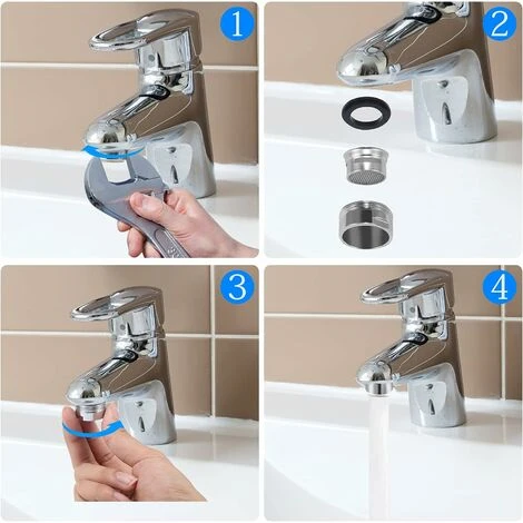 3 Pieces Water Saving Faucet Filter Faucet Accessories Diffuser Faucet Filter With Seal For Kitchen And Bathroom - Image 5