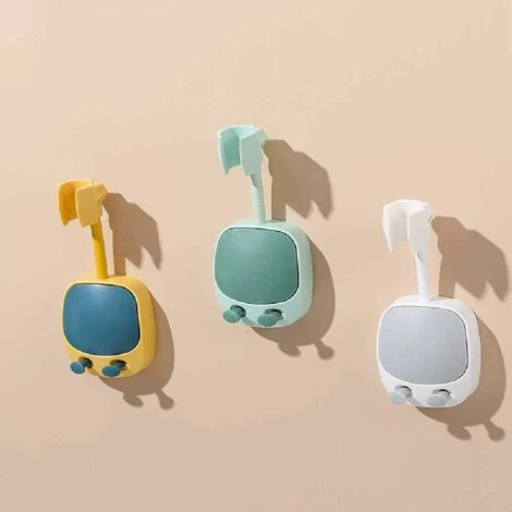 360 Degree Rotating Bathroom Shower Head Holder Punch-free Adjustable Suction Cup Mount Bracket Shower Holder Black - Image 3