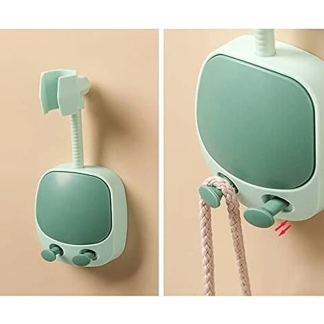 360 Degree Rotating Bathroom Shower Head Holder Punch-free Adjustable Suction Cup Mount Bracket Shower Holder Gray - Image 4