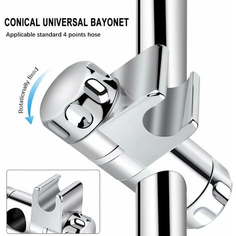 Adjustable Removable Shower Wall Mount Shower Head Holder - Image 2