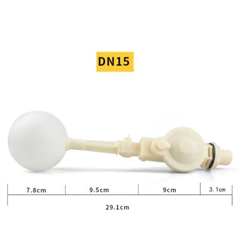 2PCS Float Valve With Adjustable Arm, Differential Pressure Float Valve, 1/2 Float Valve For Water Basin,,Tank Mount Float Ball Valve, Cattle Trough (1/2 Inch) - Image 3