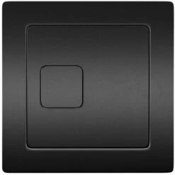 Matt Black Square Dual Flush Cistern Toilet Push Button Cable Operated