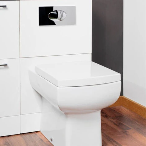Concealed WC Toilet Cistern With Chrome Cable Flush Plate - Right Water Entry - Image 3
