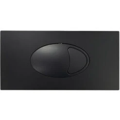 Matt Black Dual Flush Toilet Concealed Cistern Plate Push Button Cable Operated