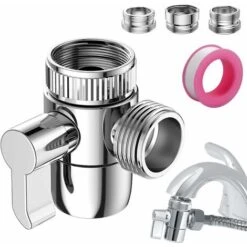Way Shower Diverter Valve Hand Shower Diverter Valve Stop Valve For Kitchen Or Bathroom With Faucet Adapter M22-M24, M22-G1/2”