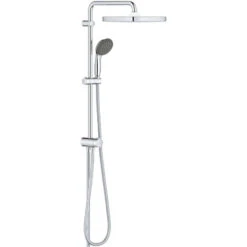 Grohe Vitalio Start System 250 Cube Flex Shower Column With Manual Diverter, Chrome (26698000)