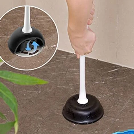 Toilet Plunger And Toilet Brush Set For Bathroom Cleaning, White, 1 Set - Image 4