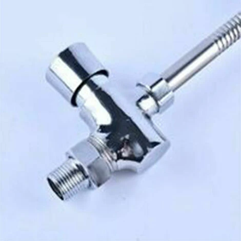 Flush Urinal, Automatic Detector Toilet Flush Valve With Iron Button Pressure Urinal Flush Manual Delay - Image 2