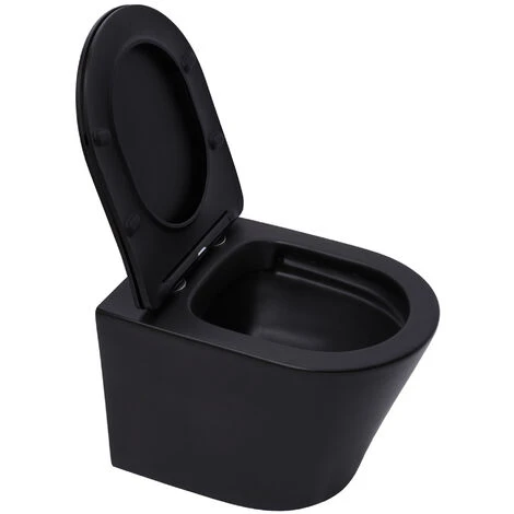 Swiss Aqua Technologies Infinitio Suspended Rimless Toilet In Matt Black And Invisible Fixations + Softclose Seat (BlackInfinitio) - Image 3