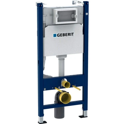 Geberit Toilet Set Duofix Cistern Frame 112cm + WC Rimless SAT Brevis + Ultra-thin Seat, Softclose + White Flush Plate (BrevisGeb3) - Image 5