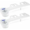 2 Pack Bidet Non-Electric Mechanical Self Cleaning Nozzles White For Toilet Attachment Easy To Install