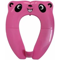 Baby Toilet Seat Reducer, Kids Foldable Toilet Seat, Baby Toilet Reducer Portable Toilet Seat For Boy And Girl With Pink Panda
