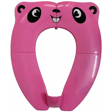 Baby Toilet Seat Reducer, Kids Foldable Toilet Seat, Baby Toilet Reducer Portable Toilet Seat For Boy And Girl With Pink Panda