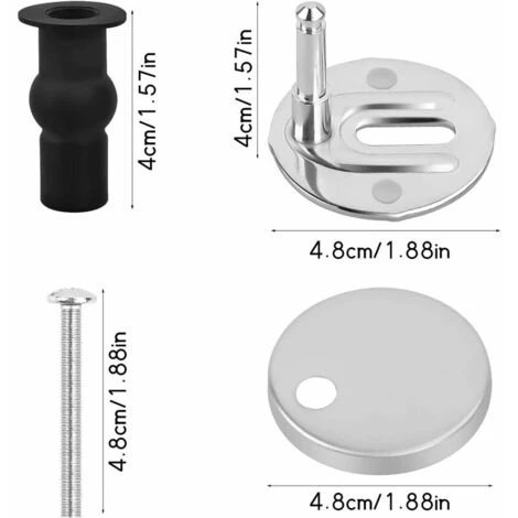 Pack Stainless Steel Toilet Seat Hinges Universal Toilet Seat Hinge Toilet Seat Hinge Replacement Parts Toilet Seat Fixing Hinge Screws Accessories - Image 2