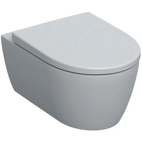 Geberit ICon Rimfree Wall-hung Toilet With Invisible Fixings, Shrouded, With Softclose Seat (501.664.00.1)