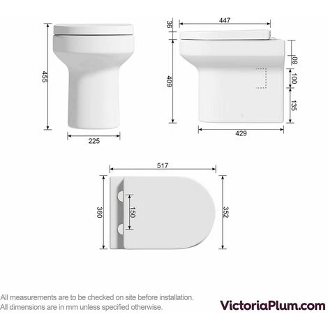 Orchard Wharfe Rimless Back To Wall Toilet And Wrapover Soft Close Toilet Seat - Image 3