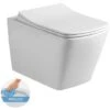 Swiss Aqua Technologies Infinitio Wall-hung Toilet Without Rim, Invisible Fixings + Softclose Seat (SquareInfinitio)