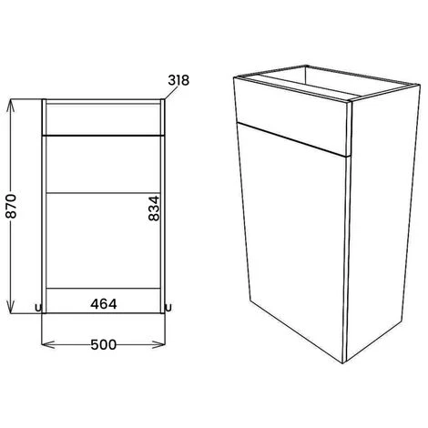 Signature Oslo Back To Wall WC Toilet Unit 500mm Wide - Matt Graphite Grey - Image 2