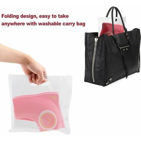 GTA Baby Toilet Reducer Foldable Child Seat Reducer Toilet Travel Folding Travel Potty Seat For Kids Baby,Pink - Image 5