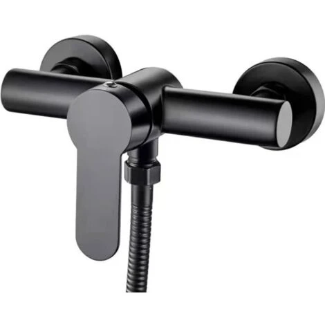 Single Lever Bathtub-Shower Mixer Bath Tap Set Shower Faucets Bathroom Faucet Integrated Check Valve Black Hot And Cold Water Mixer Valve - Image 4