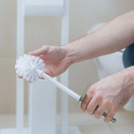 Relaxdays Set Of 20 Toilet Brush Heads, 12mm Threads, Bathroom Accessories, Hygienic Replacements, HxØ: 9x8 Cm, Black - Image 2