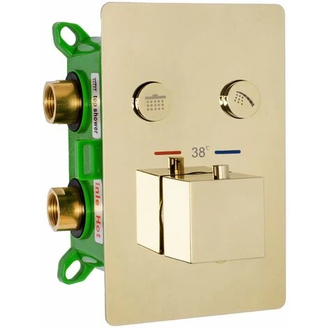 Concealed Thermostatic Shower Set Rea Fenix Davis Gold + Box - Image 2