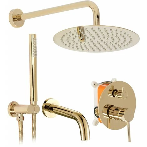 Concealed Shower Set Rea Lungo Gold + Box