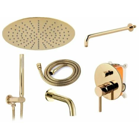 Concealed Shower Set Rea Lungo Gold + Box - Image 3