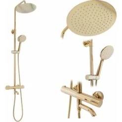 Thermostatic Shower Set Rea Lungo Gold