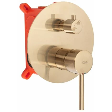 Concealed Shower Set Rea Lungo Brush Gold + Box - Image 2