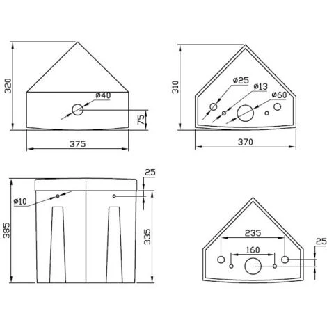 Bathroom Corner Toilet Close Coupled Space Saving Soft Close Seat - Image 4