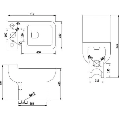 Amelie Comfort Height Toilet & Soft Close Seat - Image 3