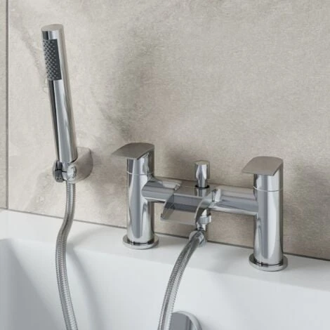 Waterfall Bathroom Basin Tap Bath Shower Mixer Tap Set Chrome - Image 5