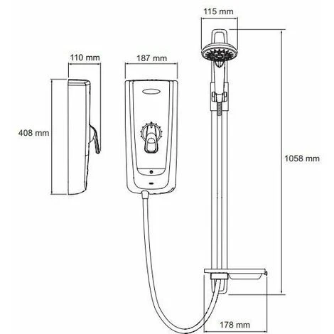 Mira Advance Flex Thermostatic Electric Shower 8.7kW - 1.1785.003 - Image 4