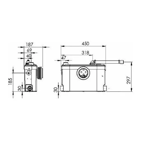 Saniflo Sanislim Macerator Pump- 1054/1 - Image 3