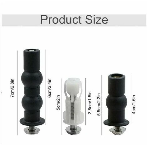 Toilet Lid Fixing Screws - 3 Pairs Toilet Seat Screws Universal Expansion Screws Toilet Seat Screw Accessories - Image 2