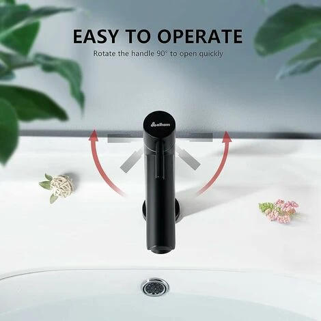 Bathroom Faucet Cold Water Only Matte Black Bathroom Sink Faucet Modern Style Stainless Steel Cold Water Faucet, Applicable Scope(Bathroom,Sink,Basin,Toilet) - Image 5