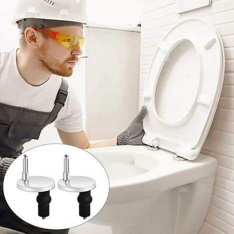 Pack Universal Toilet Seat Fixing Hinged Toilet Seat Cover Toilet Lid Fixings Toilet Seat Replacement Fixing For Toilet Seat Toilet Seat Fix - Image 3