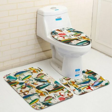 Bathroom Rug Set For Home Bathroom Decoration, 3pcs Rugs - Image 2