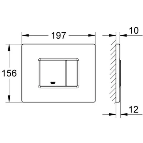 Grohe Skate Cosmopolitan Flush Plate, Brushed Cool Sunrise (38732GN0) - Image 2