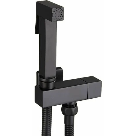 Toilet Spray Kit, Black Brass Hand Held Bidet Sprayer Bidet Sprayer Wall Mounted Toilet Spray Complete Kit, Personal Hygiene, G1/2