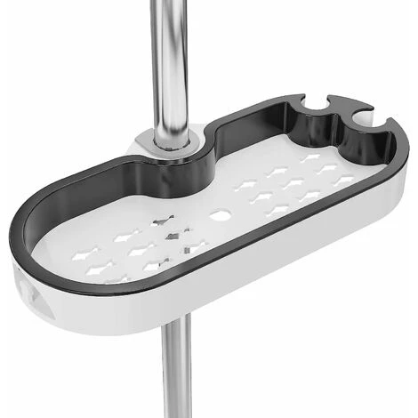 No Drilling Shower Shelf, Adjustable Shower Soap Holder With Buckle And Hook For Shower Rail, Fit 22, 24, 25mm Rail