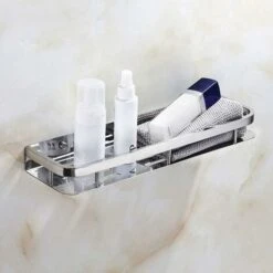 Shower Caddy SUS304 STAINLESS STEEL Shower Shelf Wall Mounted Bathroom Shelf Chrome Rectangular Shower Basket