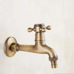 Antique Cooking Washing Machine Wall Mounted Single Screen Bathroom Faucet-Antique B