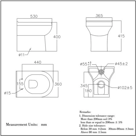 Bathroom BTW Modern Round Ceramic Toilet Pan & Soft Close Seat WC - Image 3