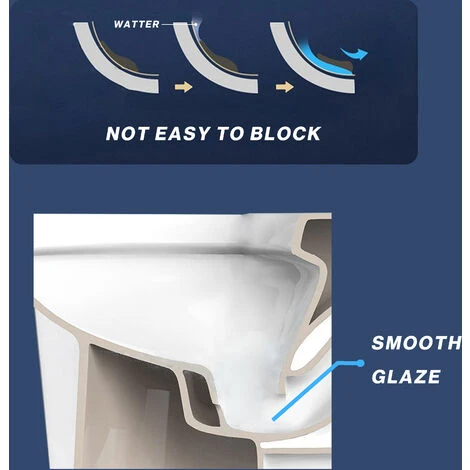 Bathroom BTW Modern Round Ceramic Toilet Pan & Soft Close Seat WC - Image 4