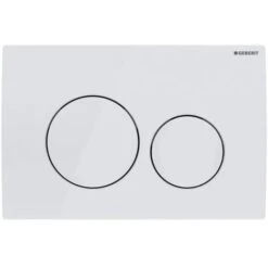 Geberit Delta20 Flush Plate For Dual Flush, Alpine White (115.127.11.1)